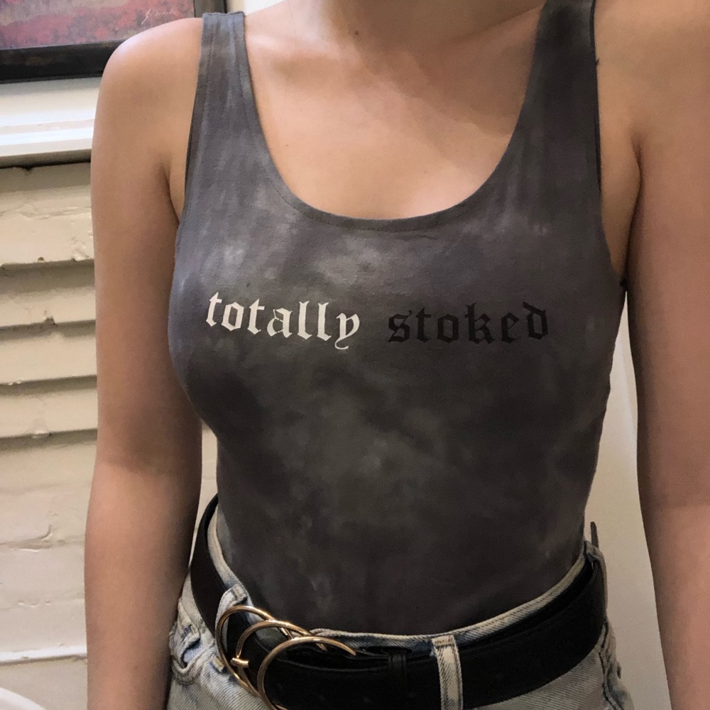 “Totally Stoked” American Eagle Tie Dye Body Suit